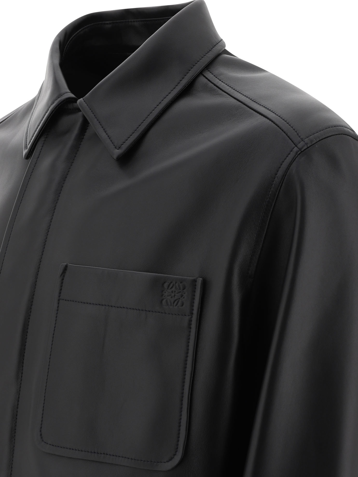 LOEWE Black   Overshirt in nappa lambskin